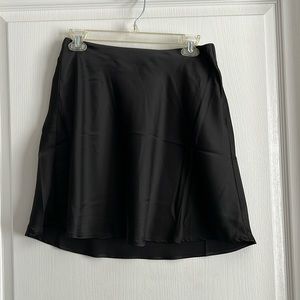 Black flare skirt